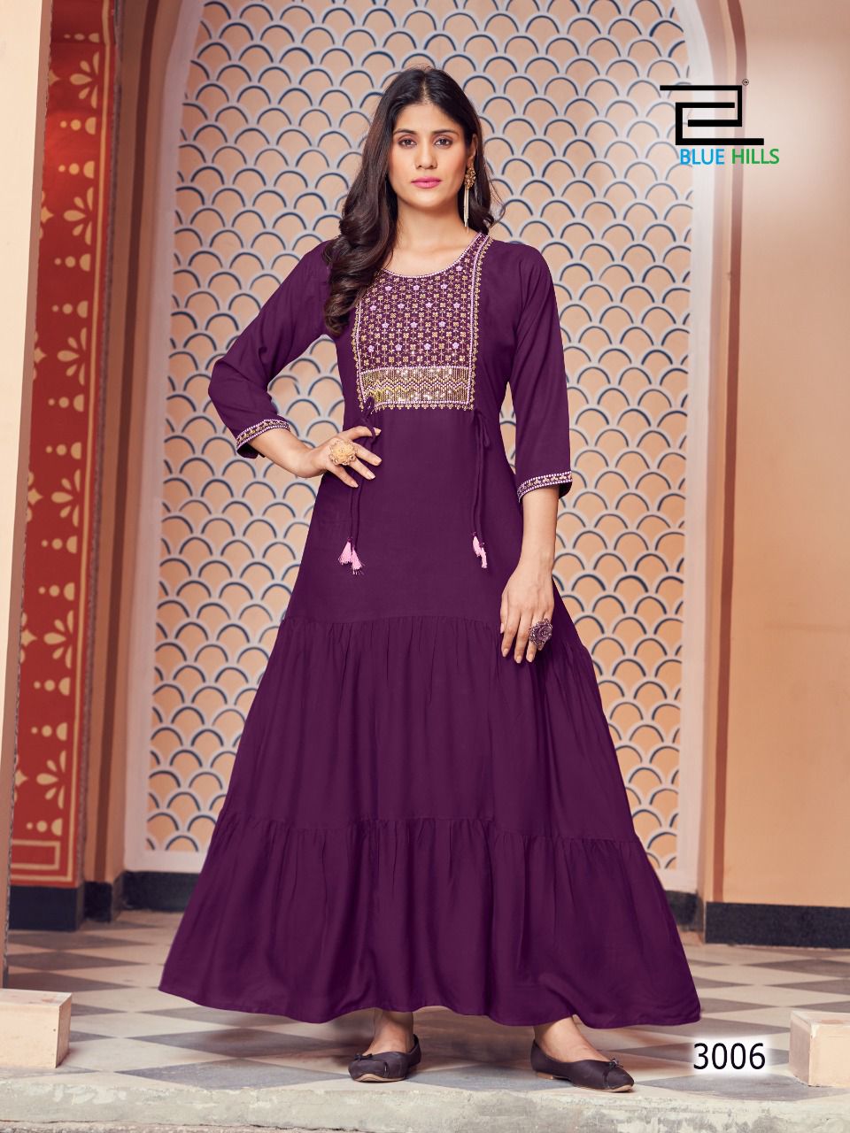 Blue Hills Jasmine 3 Designer Wholesale Anarkali Kurti Collection